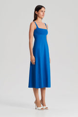 Dresses | Women Scanlan Theodore CREPE KNIT SQUARE NECK DRESS Prussian.blue
