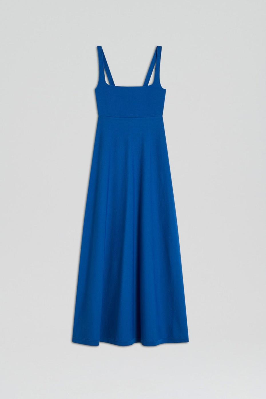 Dresses | Women Scanlan Theodore CREPE KNIT SQUARE NECK DRESS Prussian.blue
