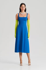 Dresses | Women Scanlan Theodore CREPE KNIT SQUARE NECK DRESS Prussian.blue