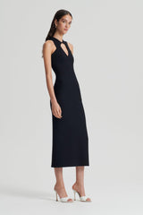 Dresses | Women Scanlan Theodore CREPE KNIT STRAPPING DRESS Black