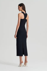 Dresses | Women Scanlan Theodore CREPE KNIT STRAPPING DRESS Black