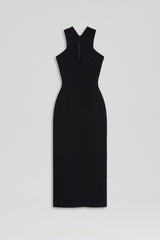 Dresses | Women Scanlan Theodore CREPE KNIT STRAPPING DRESS Black