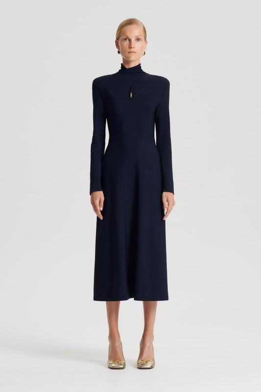 Dresses | Women Scanlan Theodore CREPE KNIT TURBAN TWIST DRESS Navy