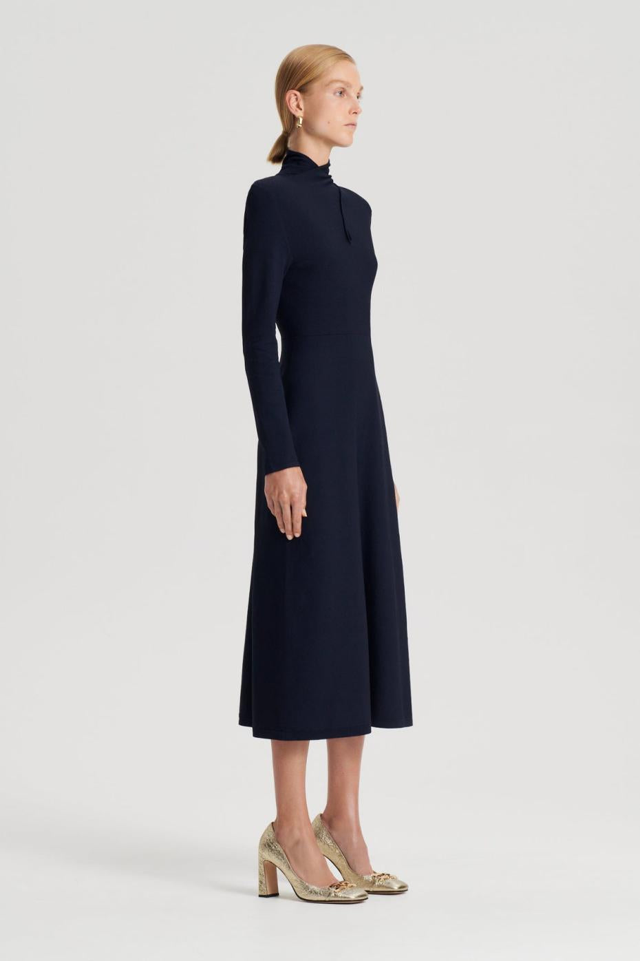Dresses | Women Scanlan Theodore CREPE KNIT TURBAN TWIST DRESS Navy