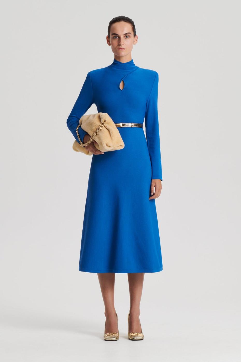 Dresses | Women Scanlan Theodore CREPE KNIT TURBAN TWIST DRESS Prussian.blue