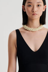 Dresses | Women Scanlan Theodore CREPE KNIT V NECK DRESS Black