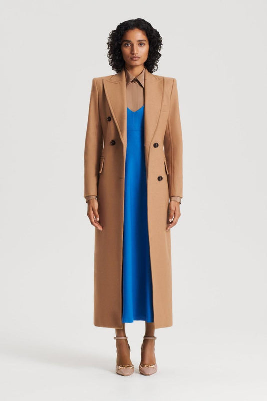 Dresses | Women Scanlan Theodore CREPE KNIT V NECK DRESS Prussian.blue