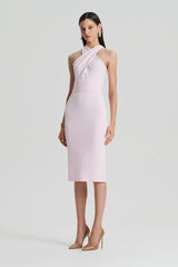 Dresses | Women Scanlan Theodore CREPE KNIT WRAP NECK DRESS Angel