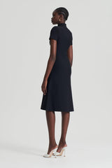 Dresses | Women Scanlan Theodore CREPE KNIT ZIP SHIRT DRESS Black