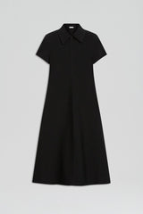 Dresses | Women Scanlan Theodore CREPE KNIT ZIP SHIRT DRESS Black