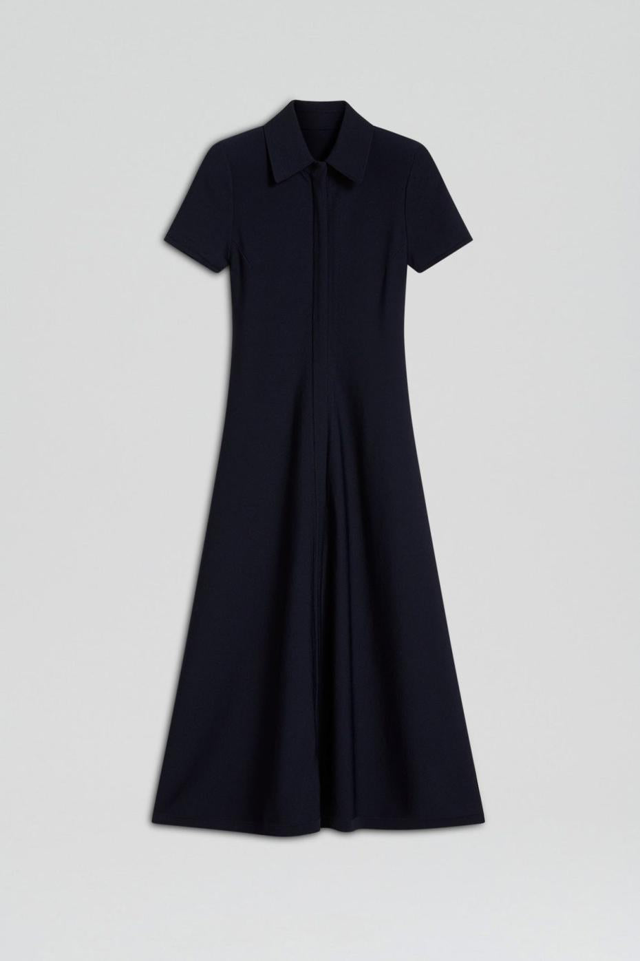 Dresses | Women Scanlan Theodore CREPE KNIT ZIP SHIRT DRESS Navy