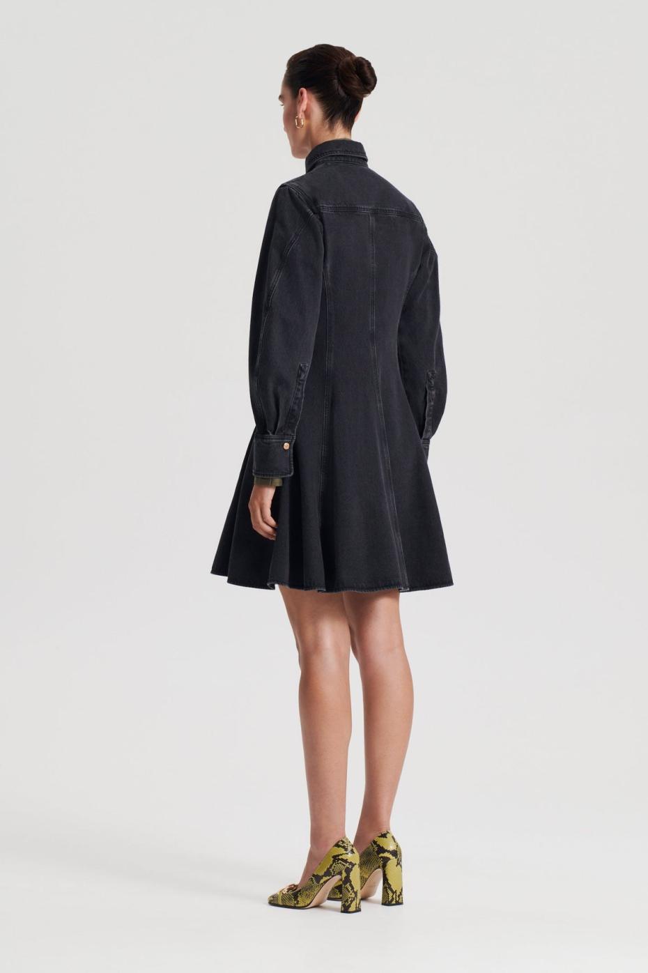 Dresses | Women Scanlan Theodore DENIM MINI DRESS Washed Black G