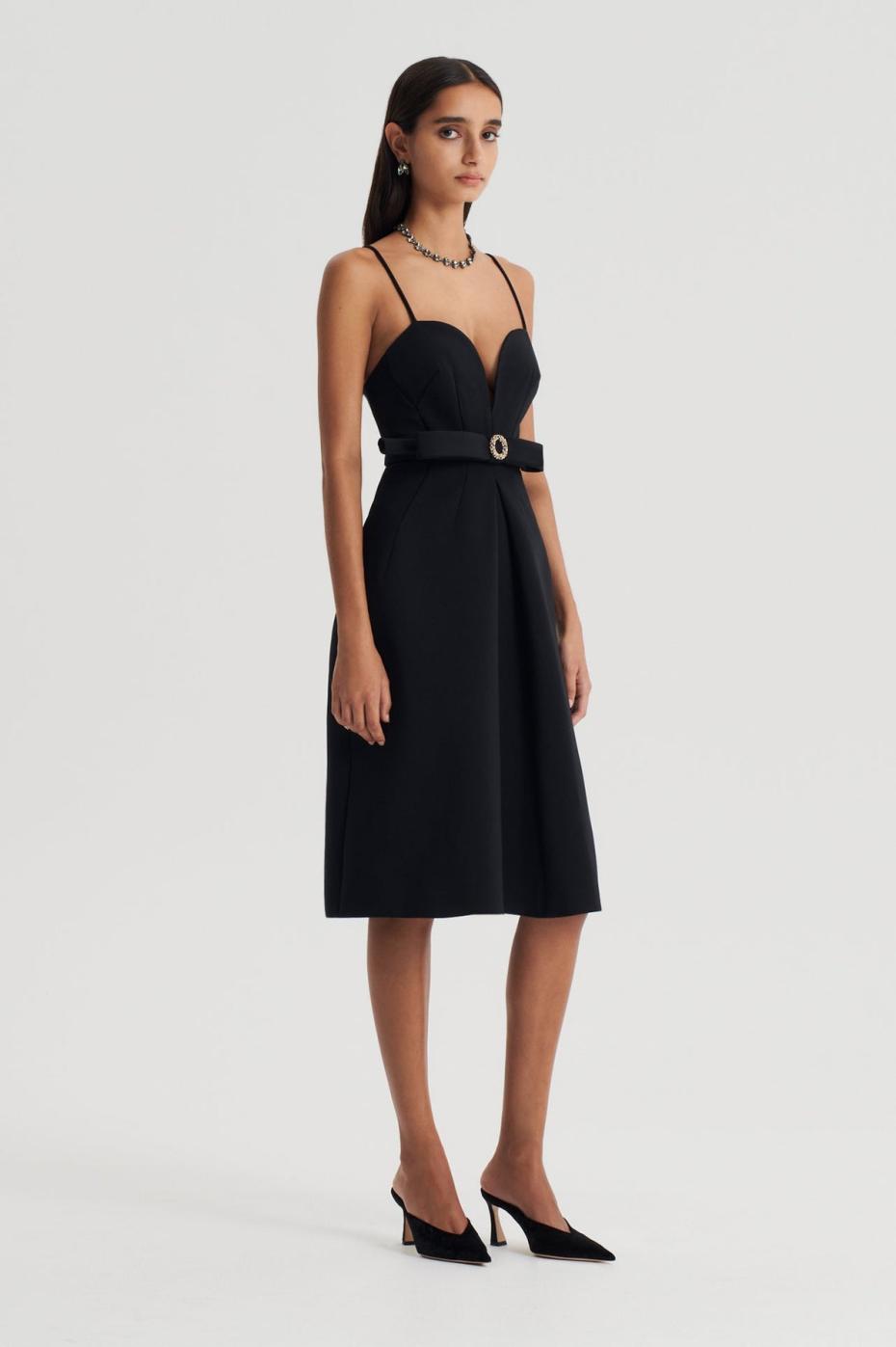 Dresses | Women Scanlan Theodore DIAMANTE TRIM DRESS Black