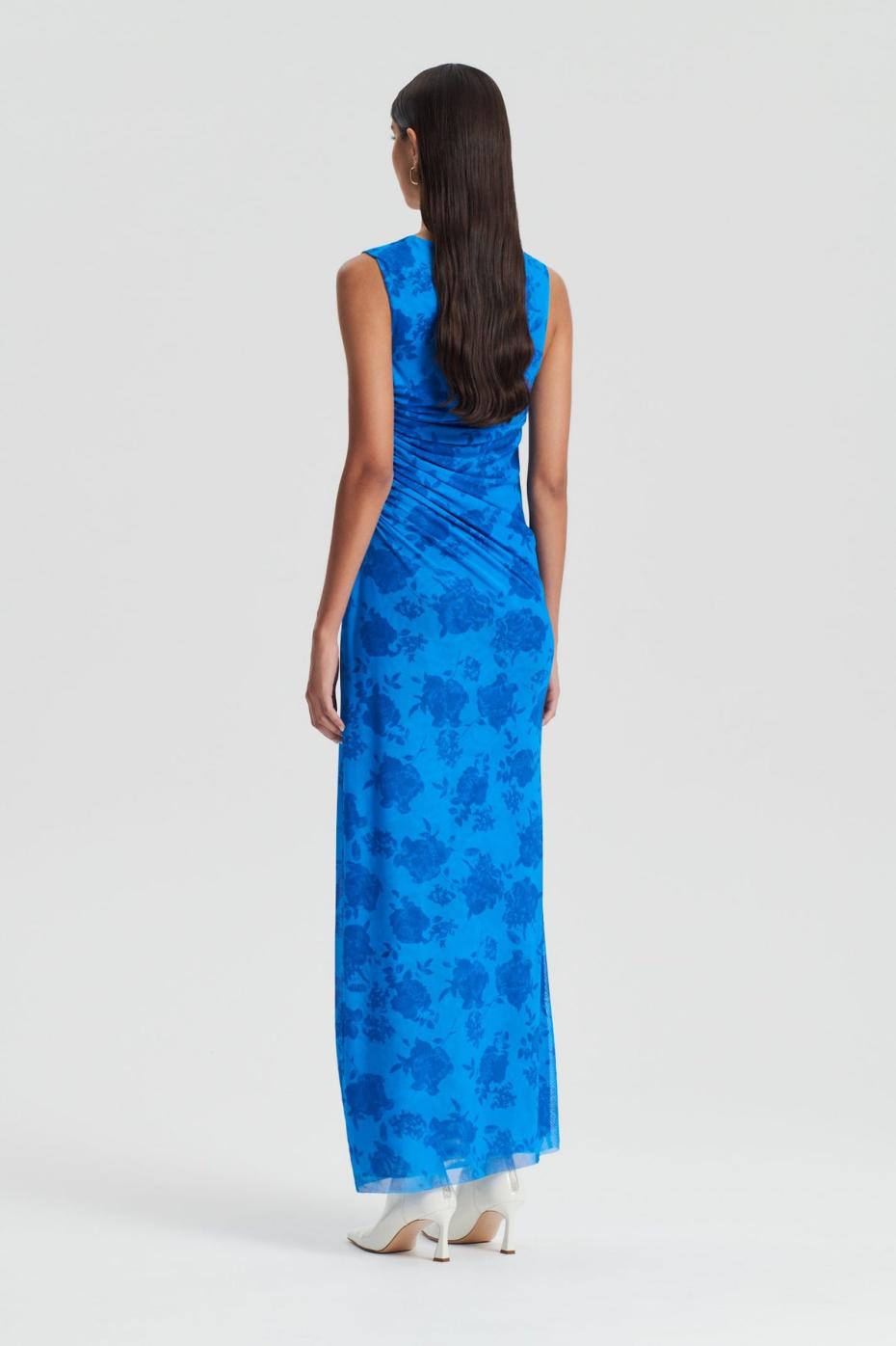 Dresses | Women Scanlan Theodore FLORAL LACE PRINT MESH DRESS Blue