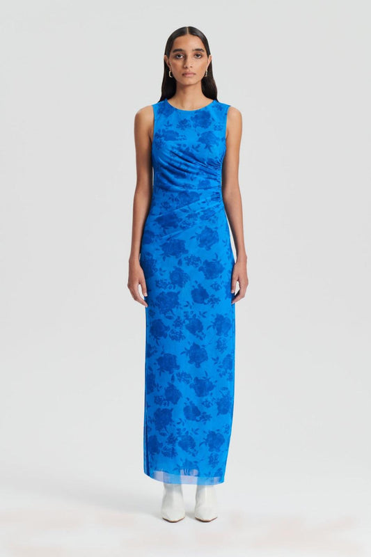 Dresses | Women Scanlan Theodore FLORAL LACE PRINT MESH DRESS Blue