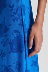Dresses | Women Scanlan Theodore FLORAL LACE PRINT MESH DRESS Blue