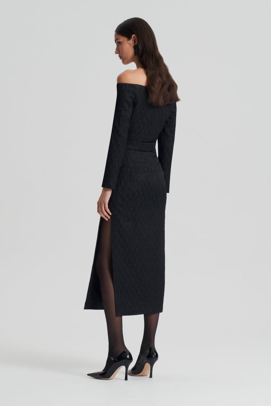 Dresses | Women Scanlan Theodore FRENCH BROCADE DRESS Black