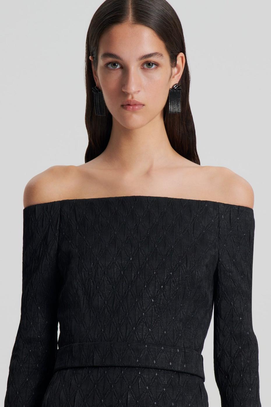 Dresses | Women Scanlan Theodore FRENCH BROCADE DRESS Black