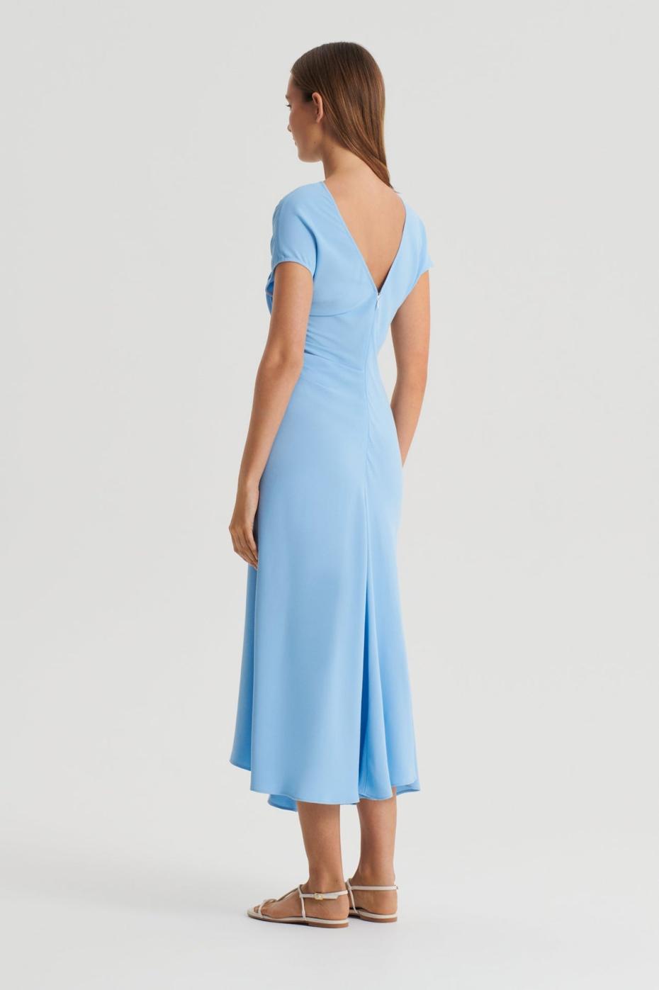 Dresses | Women Scanlan Theodore GATHERED DRAPE DRESS Sky