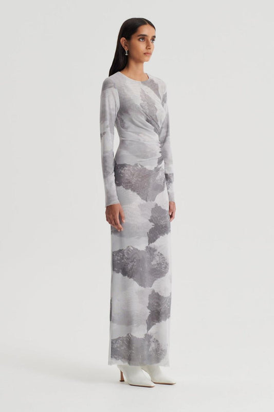 Dresses | Women Scanlan Theodore MESH CLOUD PRINT DRESS Grey