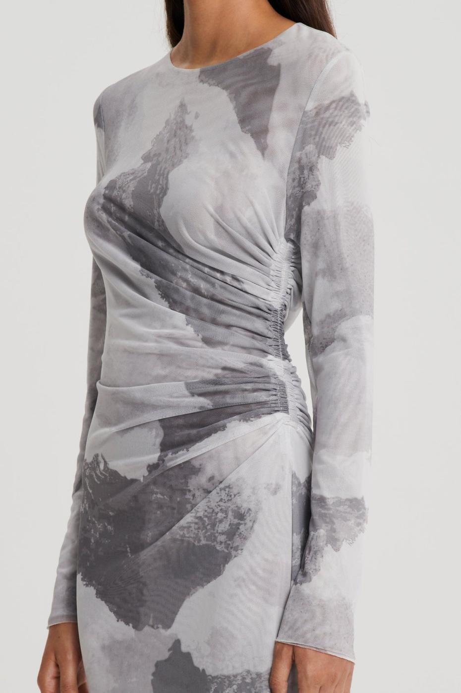 Dresses | Women Scanlan Theodore MESH CLOUD PRINT DRESS Grey