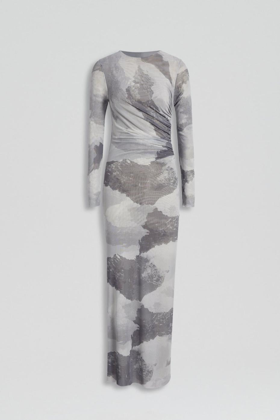 Dresses | Women Scanlan Theodore MESH CLOUD PRINT DRESS Grey