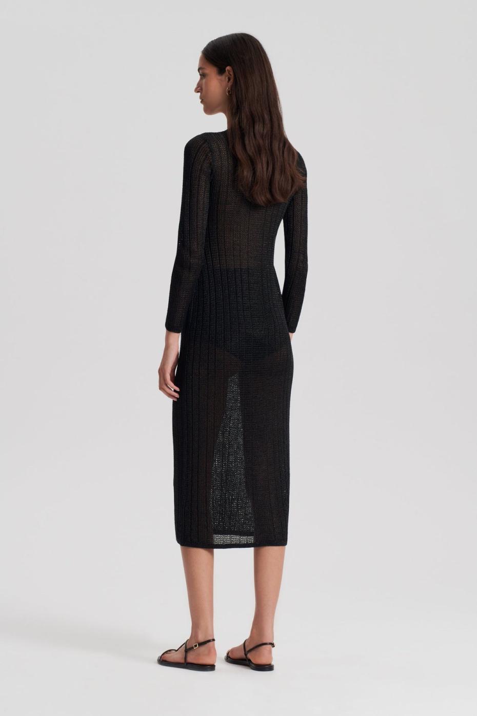 Dresses | Women Scanlan Theodore METALLIC KNIT CARDIGAN Black
