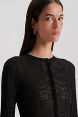 Dresses | Women Scanlan Theodore METALLIC KNIT CARDIGAN Black