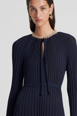 Dresses | Women Scanlan Theodore PLEATED RIB DRAWCORD DRESS Navy
