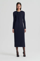 Dresses | Women Scanlan Theodore PLEATED RIB DRAWCORD DRESS Navy