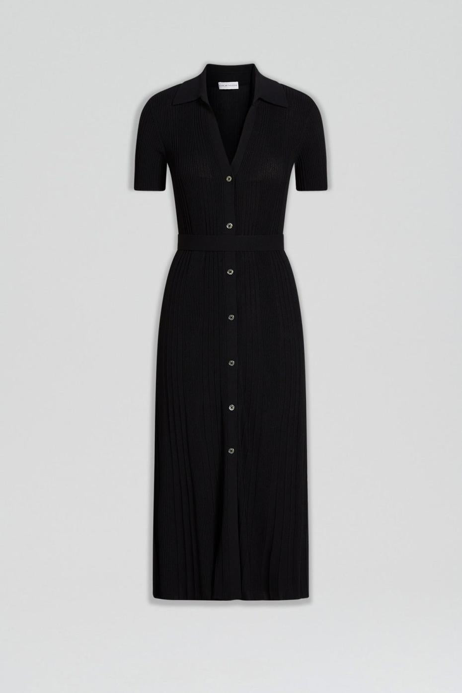 Dresses | Women Scanlan Theodore PLEATED RIB PLACKET DRESS Black