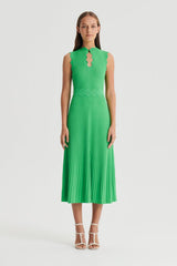 Dresses | Women Scanlan Theodore PLEATED RIB SCALLOP TRIM DRESS Green