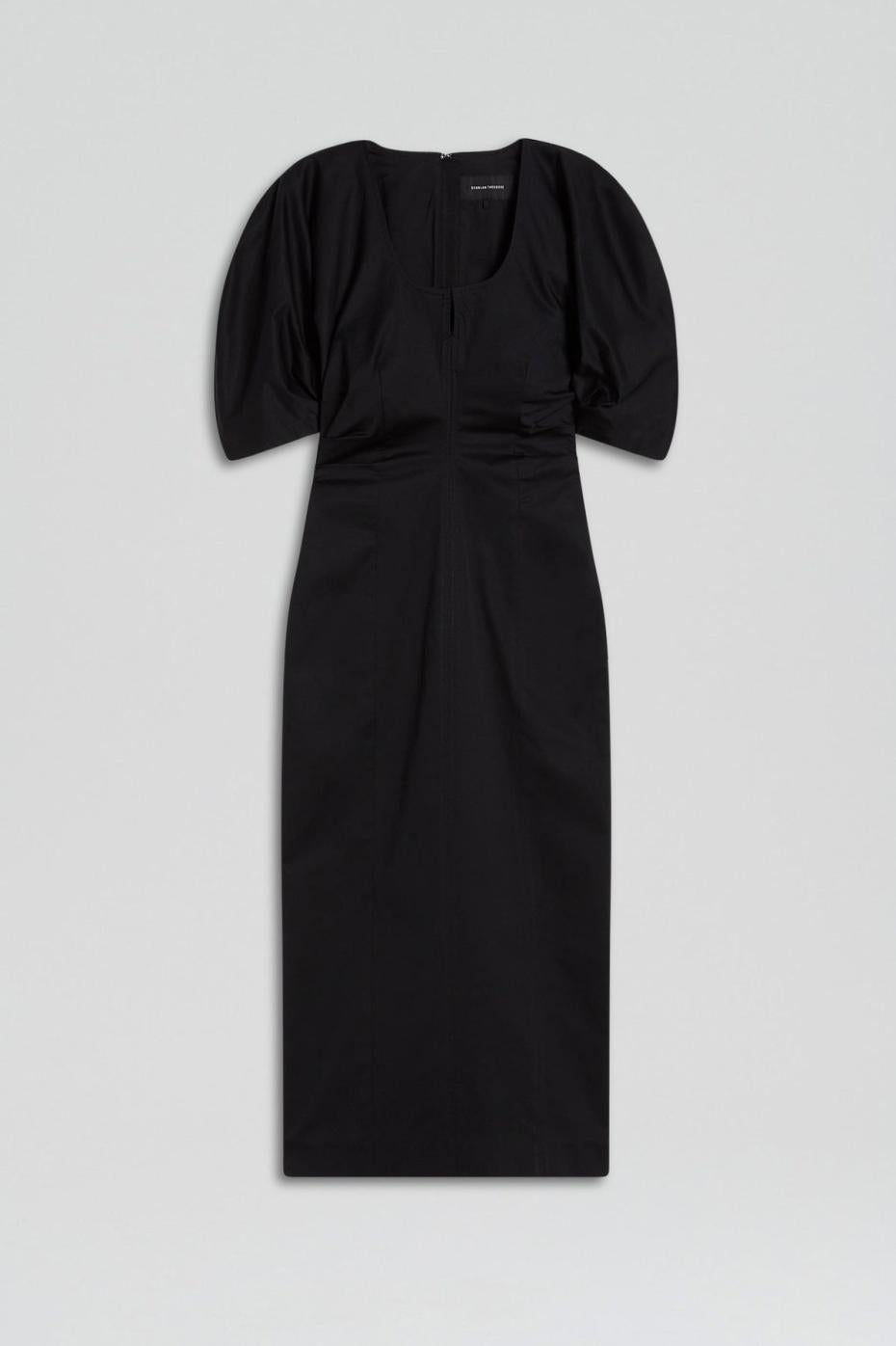 Dresses | Women Scanlan Theodore SATEEN COTTON TAILORED DRESS Black