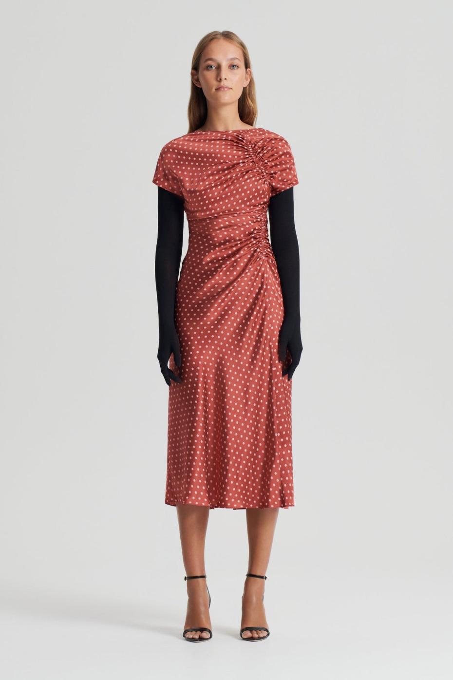 Dresses | Women Scanlan Theodore SATIN SPOT PRINT DRESS Amber