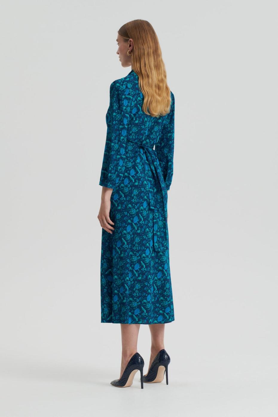 Dresses | Women Scanlan Theodore SILK BOTANICAL DRESS Navy