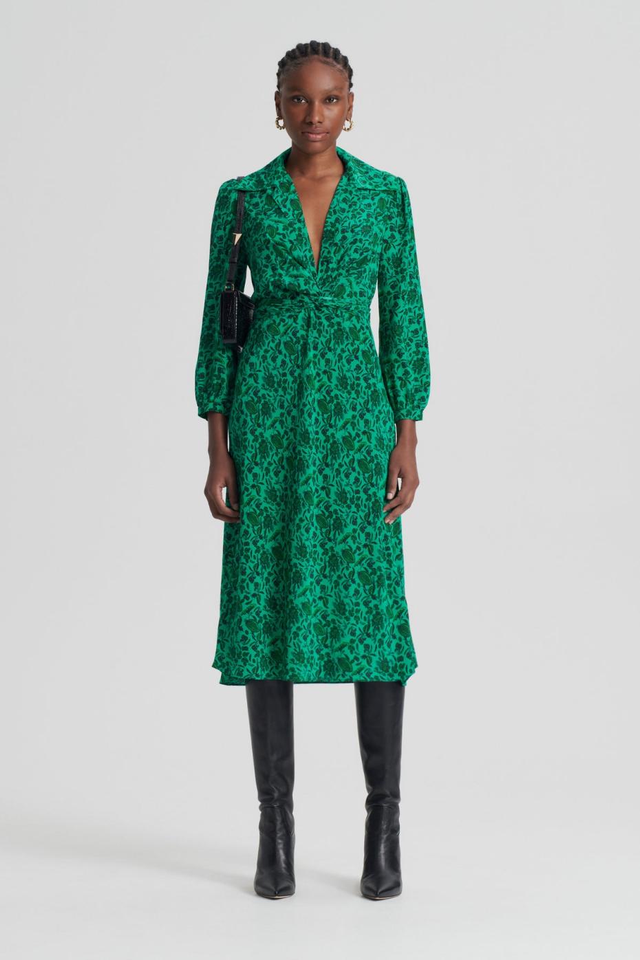 Dresses | Women Scanlan Theodore SILK BOTANICAL DRESS Verde