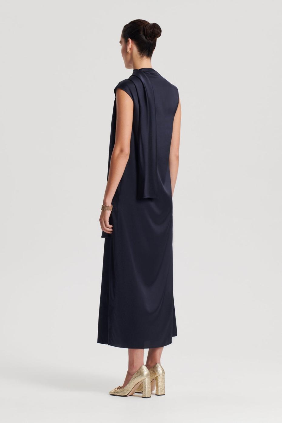 Dresses | Women Scanlan Theodore SILK CRAVAT DRESS Navy