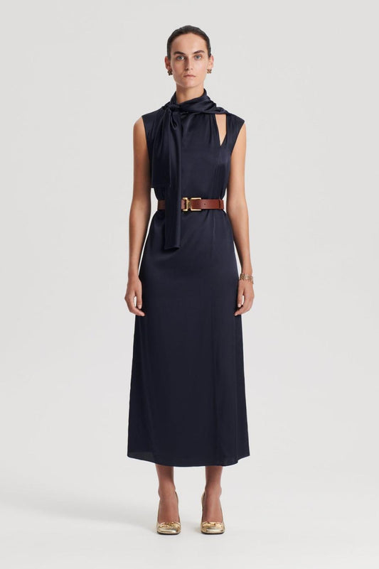 Dresses | Women Scanlan Theodore SILK CRAVAT DRESS Navy