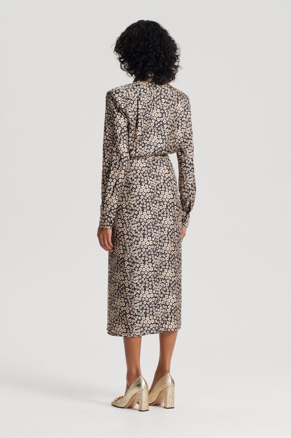 Dresses | Women Scanlan Theodore SILK FLORAL WRAP DRESS Navy