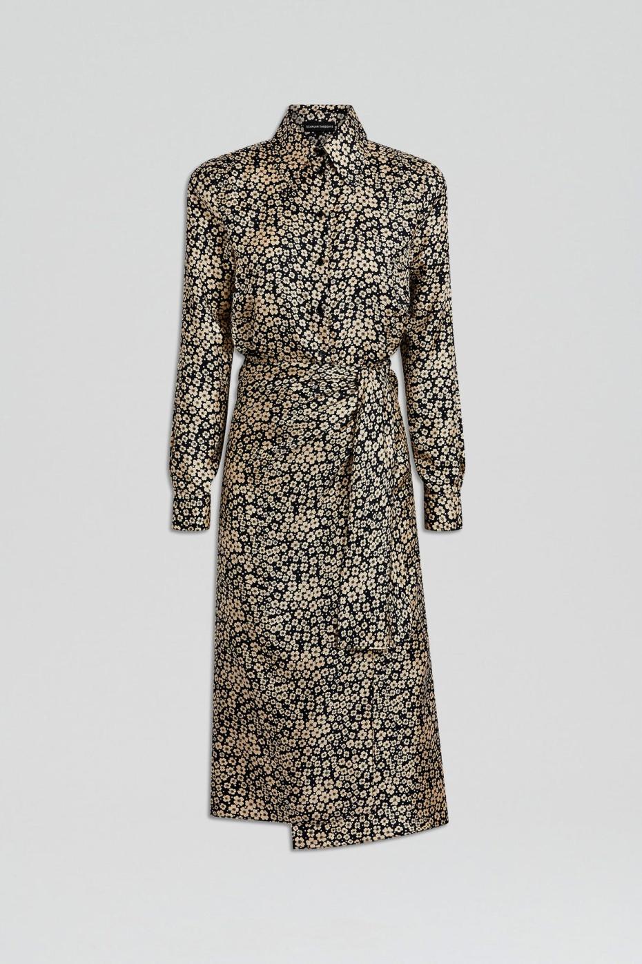 Dresses | Women Scanlan Theodore SILK FLORAL WRAP DRESS Navy