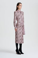 Dresses | Women Scanlan Theodore SILK FLORAL WRAP DRESS Pink/black