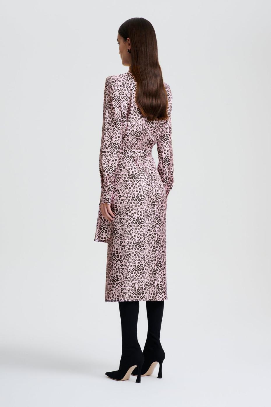 Dresses | Women Scanlan Theodore SILK FLORAL WRAP DRESS Pink/black