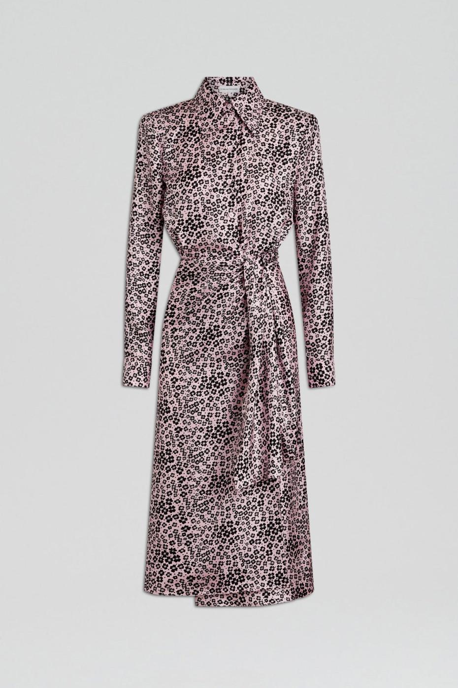 Dresses | Women Scanlan Theodore SILK FLORAL WRAP DRESS Pink/black