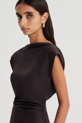 Dresses | Women Scanlan Theodore SILK JACQUARD DRESS Espresso