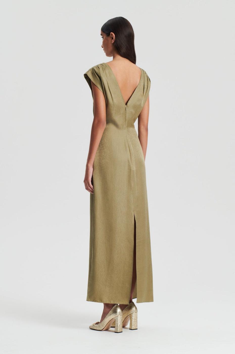 Dresses | Women Scanlan Theodore SILK JACQUARD DRESS Olive