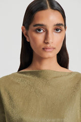 Dresses | Women Scanlan Theodore SILK JACQUARD DRESS Olive