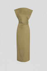 Dresses | Women Scanlan Theodore SILK JACQUARD DRESS Olive