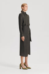 Dresses | Women Scanlan Theodore SILK JAQUARD WRAP DRESS Jungle