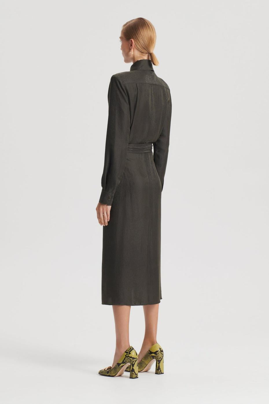 Dresses | Women Scanlan Theodore SILK JAQUARD WRAP DRESS Jungle