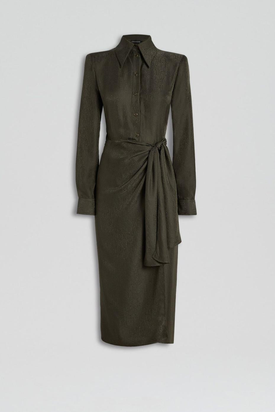 Dresses | Women Scanlan Theodore SILK JAQUARD WRAP DRESS Jungle